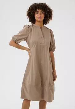 Платье-рубашка CUANTOINETT Culture, светло-коричневый