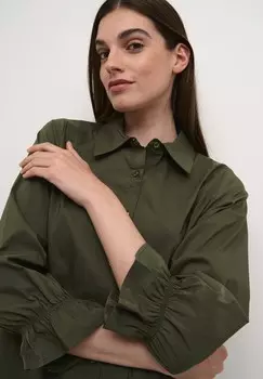 Платье-рубашка CUANTOINETT Culture, темно-зеленый