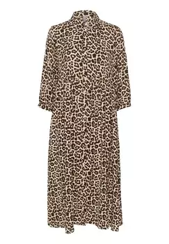 Платье-рубашка CUBESTI LEOPARD Culture, коричневый