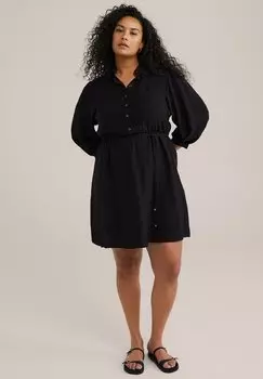 Платье-рубашка CURVE WE Fashion, черный