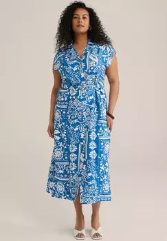 Платье-рубашка CURVE WE Fashion, синий