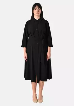 Платье-рубашка CURVY Rinascimento, черный