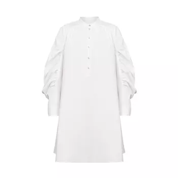 Платье-рубашка Deep Breath с воротником-стойкой, белый