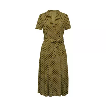 Платье-рубашка Deep Breath в горошек, белый / черный