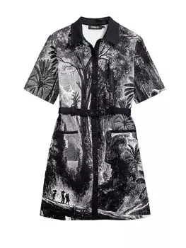 Платье-рубашка Desigual, черный
