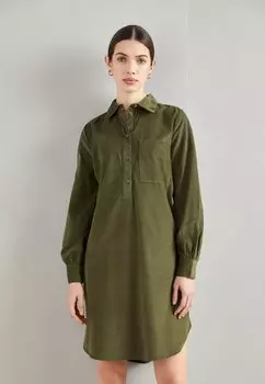 Платье-рубашка DINIA b.young, оливковая ночь