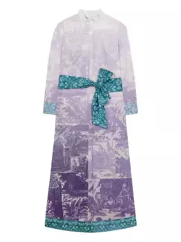Платье-рубашка Diomedes с поясом и принтом Pierre-Louis Mascia, фиолетовый