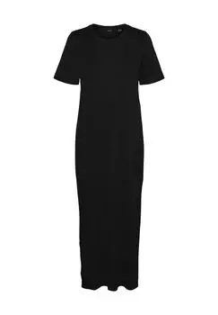 Платье-рубашка, длина 7/8, женское VERO MODA, черный