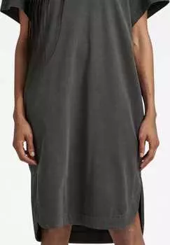 Платье-рубашка, длина до колена, хлопок, женское G-STAR RAW, черный