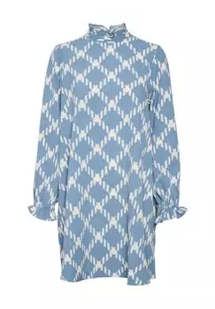 Платье-рубашка, длинный рукав, воротник стойка, женское VERO MODA, цвет Coronet