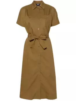 Платье-рубашка длины миди A.P.C., зеленый