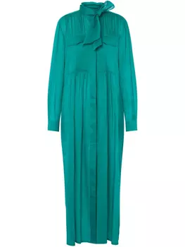 Платье-рубашка длины миди Alberta Ferretti, зеленый