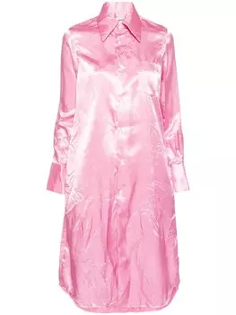 Платье-рубашка длины миди Comme Des Garons, розовый