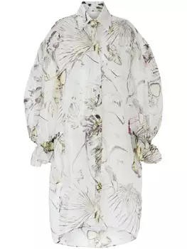 Платье-рубашка длины миди Genny, белый