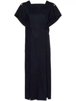 Платье-рубашка длины миди Plan C, синий