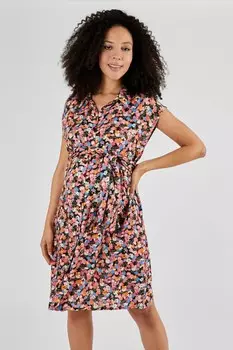 Платье рубашка для беременных с галстуком Jojo Maman Bb, мультиколор