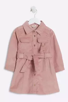 Платье рубашка для девочек из 100% хлопка River Island, розовый