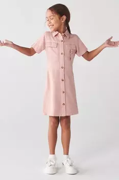 Платье-Рубашка для девочек постарше River Island, розовый