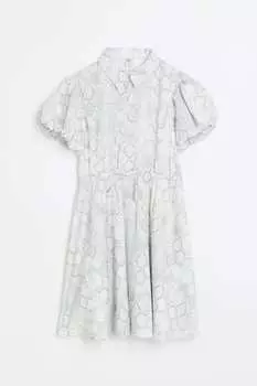 Платье-Рубашка для девочки со змеиным узором River Island, серый