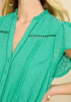 Платье-рубашка DOBBY BELTED REGULAR FIT Love & Roses, зеленый