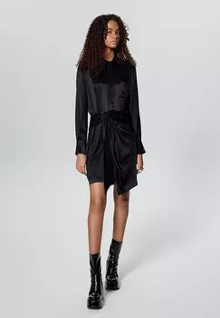 Платье-рубашка DRAPED MINI Rue les crateurs, черный