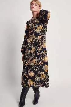 Платье-Рубашка Джульетта с принтом Monsoon, черный