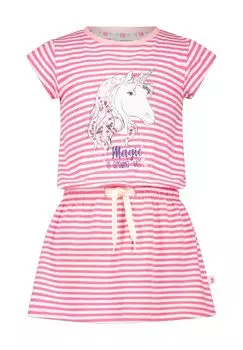 Платье-рубашка Единорог, на кулиске, детское SALT AND PEPPER, цвет Paradise Pin
