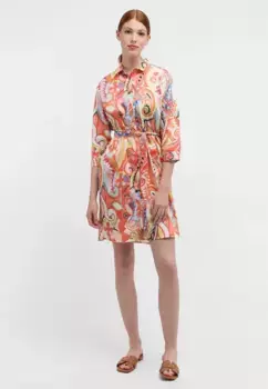 Платье-рубашка Eterna "СВОБОДНЫЙ ФИТ", коралловый