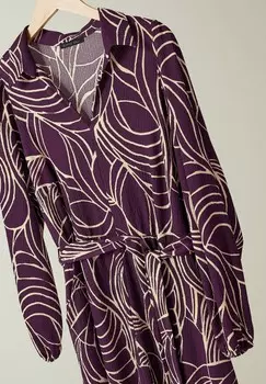 Платье-рубашка Evans, темно-фиолетовый
