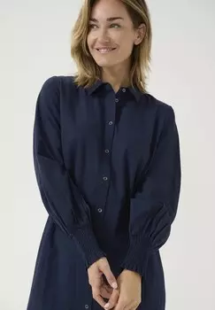 Платье-рубашка FENELLA LONG SLEEVES Kaffe, темно-синий