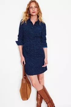 Платье рубашка Flora co ord Boden, синий