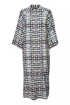 Платье-рубашка Fransa, синий джинсовый/коричневый