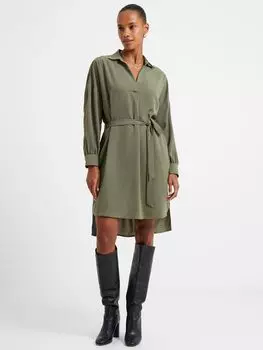 Платье-рубашка French Connection Popover, хаки