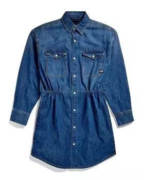 Платье-рубашка G-Star RAW, синий джинсовый