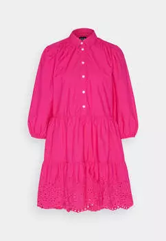 Платье-рубашка Gap Elb Tiered Mini, розовый