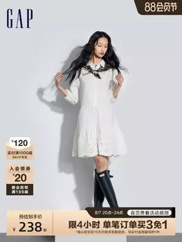 Платье-рубашка Gap с длинными рукавами, светло-голубой