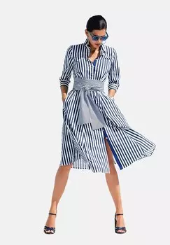 Платье-рубашка GESTREIFTES MIT BINDESCHRPE MADELEINE, кремовый