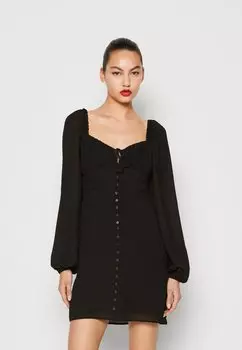 Платье-рубашка Gina Tricot, черный