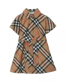Платье-рубашка Giulietta для девочек Burberry — детское, коричневый/бежевый