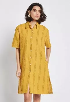 Платье-рубашка GLOW Be Sunset, горчично-желтый