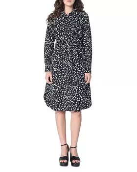 Платье-рубашка Gracia с завязкой спереди, черный