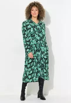 Платье-рубашка GRAPHIC LONG SLEEVE Ulla Popken, черный