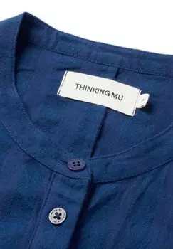 Платье-рубашка Gretel Thinking Mu, темно-синее