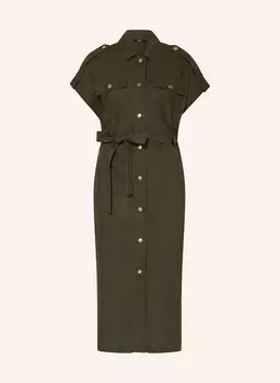 Платье-Рубашка Harlow со льном Barbour International, хаки