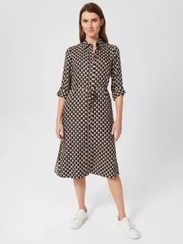 Платье-рубашка Hobbs Cali, Черный/Мульти