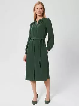 Платье-рубашка Hobbs Rue, насыщенно-зеленый шалфей
