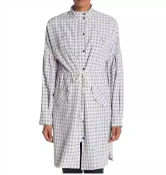 Платье-рубашка и пиджак двойного назначения серого и белого цвета English Factory