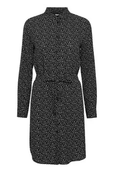 Платье-рубашка Ichi, черный