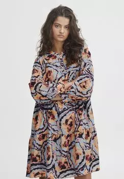 Платье-рубашка ICHI, синий