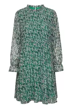 Платье-рубашка Ichi, зеленый